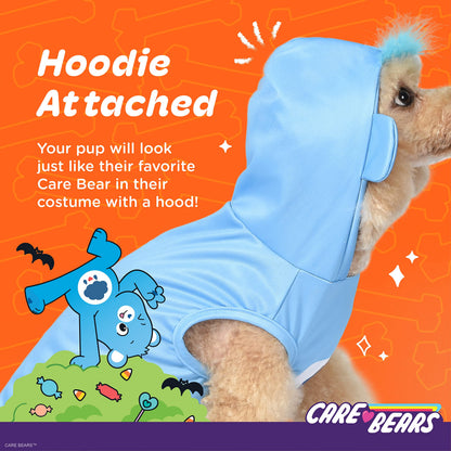 Costume de chien à capuche sans manches Care Bear pour animaux, modèle Grumpy Bear, Halloween - Costumes d'Halloween sous licence officielle pour chiens, taille moyenne