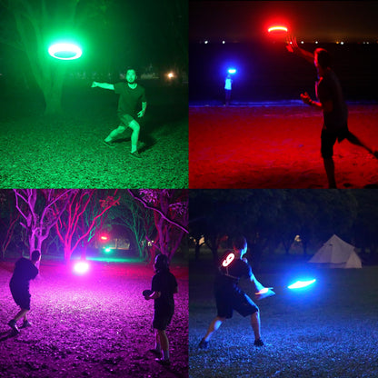 TOSY Flying Disc - 108 RGB Multicolor LEDs, Super Bright, Smart Modes, Cool Valentine Easter Gift, Camping Toy for Kid/Teen/Adult, Auto Light Up, Rechargeable, Waterproof, 175g