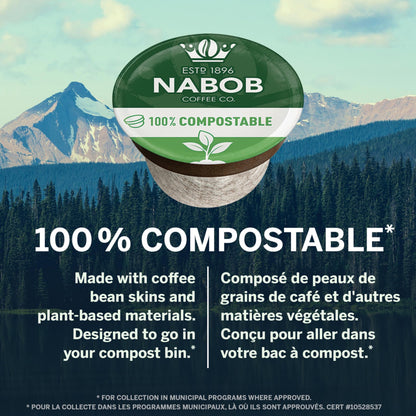 Nabob 100% Colombian Coffee Compostable Pods - 56 Count Box (546g)