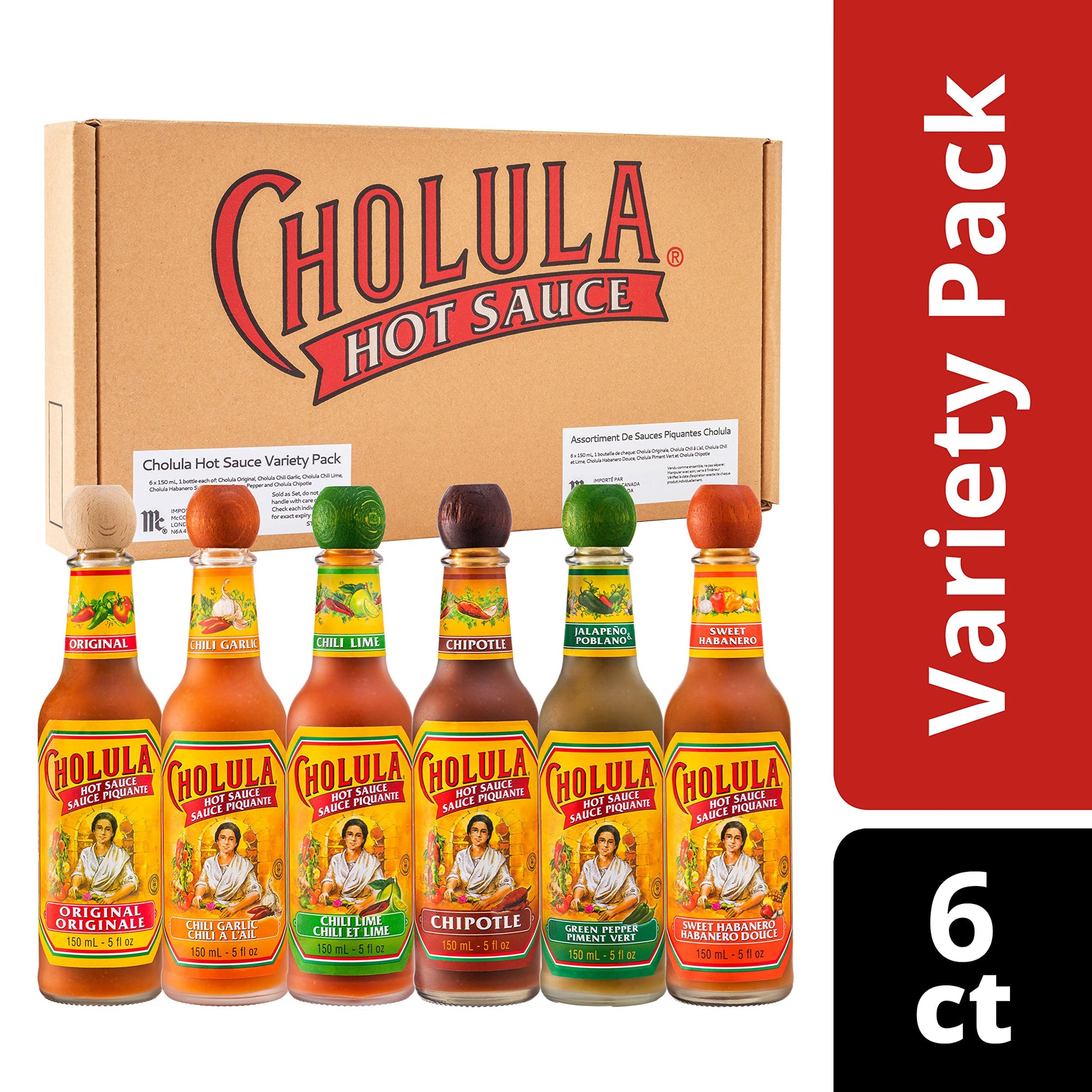 Cholula Hot Sauce 6-Bottle Variety Pack