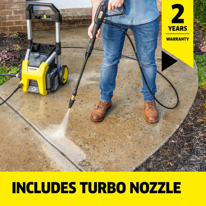 Kärcher K1700 Max 2125 PSI Electric Pressure Washer with 3 Spray Nozzles - Great for Cleaning Cars, Siding, Driveways, Fencing and More - 1.2 GPM KÄRCHER
