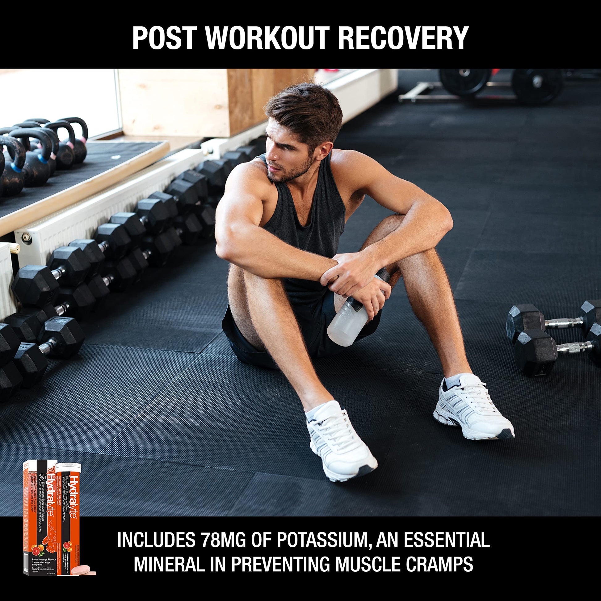 Hydralyte Electrolyte Tablets | Blood Orange Flavored Electrolytes | Pre-Workout and Post-Workout Hydration Solution to Enhance Performance and Maximize Recovery | (2 Tablets per Serving, 40 Count) - Available at All In One Marketplace Canada