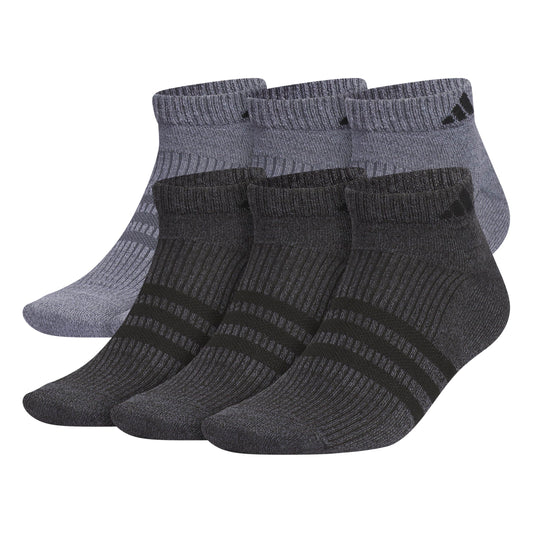 adidas Men's Superlite 3.0 6-Pack Low-Cut Socks, Onix/Black, Large