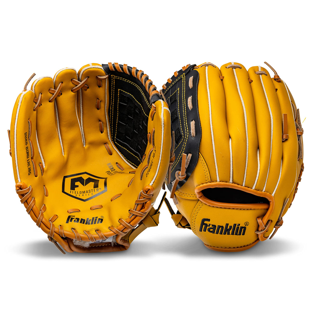 Franklin Sports Baseball and Softball Glove - Fieldmaster Adult + Youth Baseball Gloves - Men's + Women's Infield + Outfield Mitt - Right Hand Throw - 12"