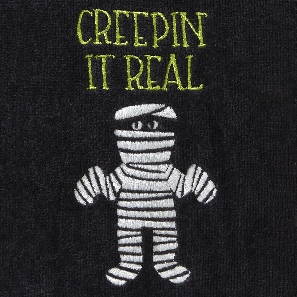 Ensemble de 2 essuie-mains SKL Home Halloween « Creepin' Real » phosphorescents pour salle de bain, cuisine ou bar, idéal pour offrir en cadeau