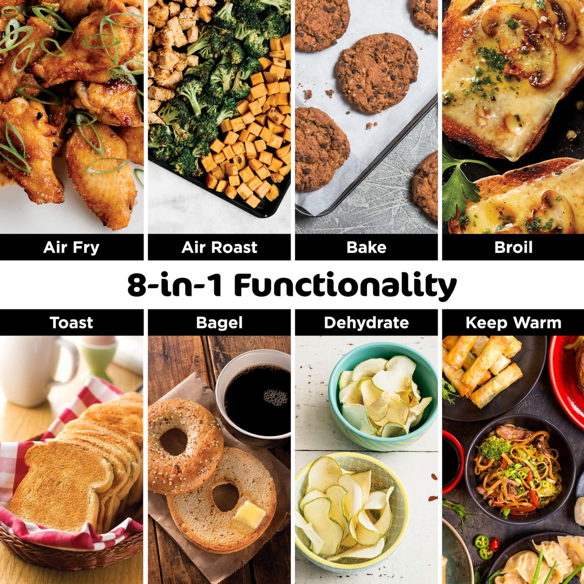 Ninja Foodi 8-in-1 Digital Air Fry Oven, Large Toaster Oven, Flip-Away for Storage, 1800W, Stainless, SP101C