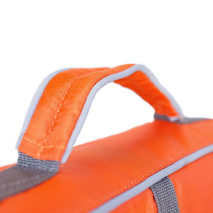 Outward Hound Granby Splash Dog Life Jacket with Handle, Reflective Floating Vest for Swimming & Boating, Maximum Buoyancy, All Skill Levels, Extra-Small Dogs & Puppies (11–15" Girth), Orange, X-Small