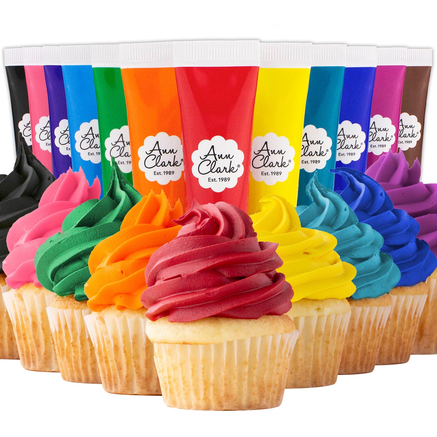 Ann Clark Professional-Grade Gel Food Colouring 12-Pack – Made in USA