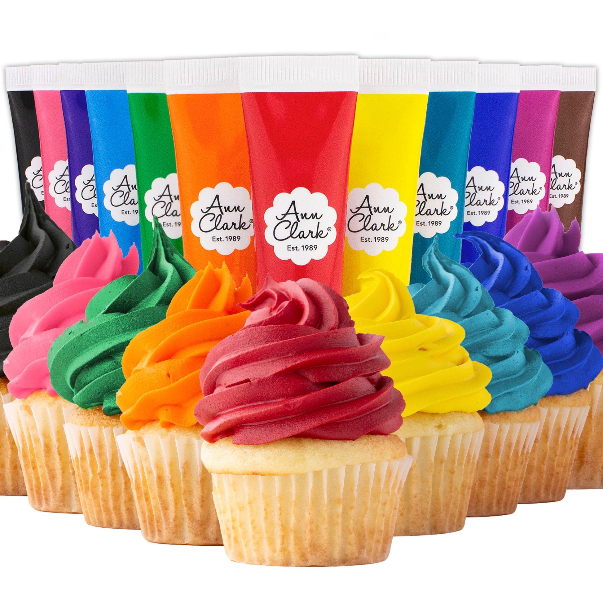 Ann Clark Professional-Grade Gel Food Colouring 12-Pack – Made in USA
