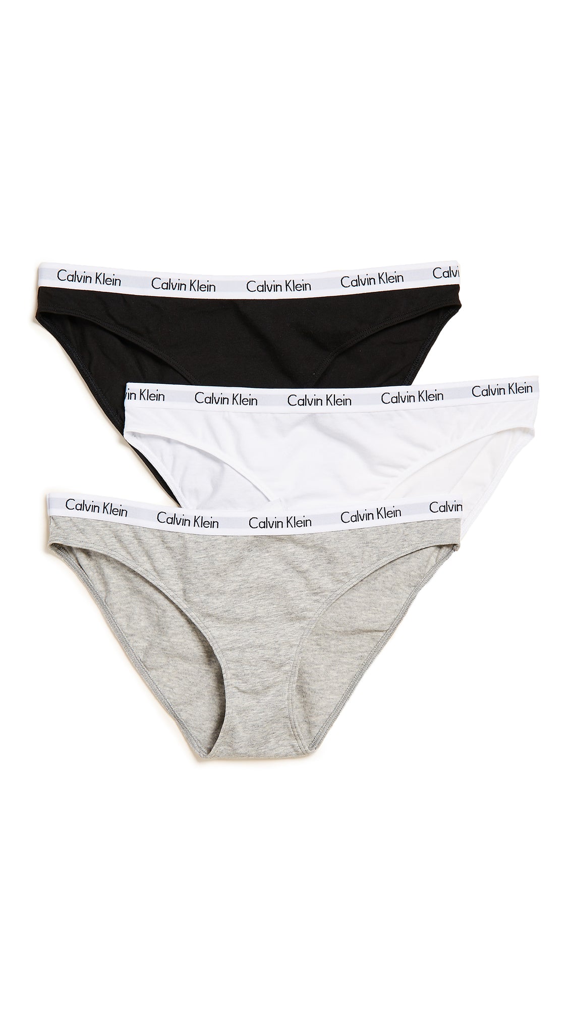 Calvin Klein Women's Carousel Bikini Panty, Black/White/Grey Heather, Small (Pack of 3) Calvin Klein
