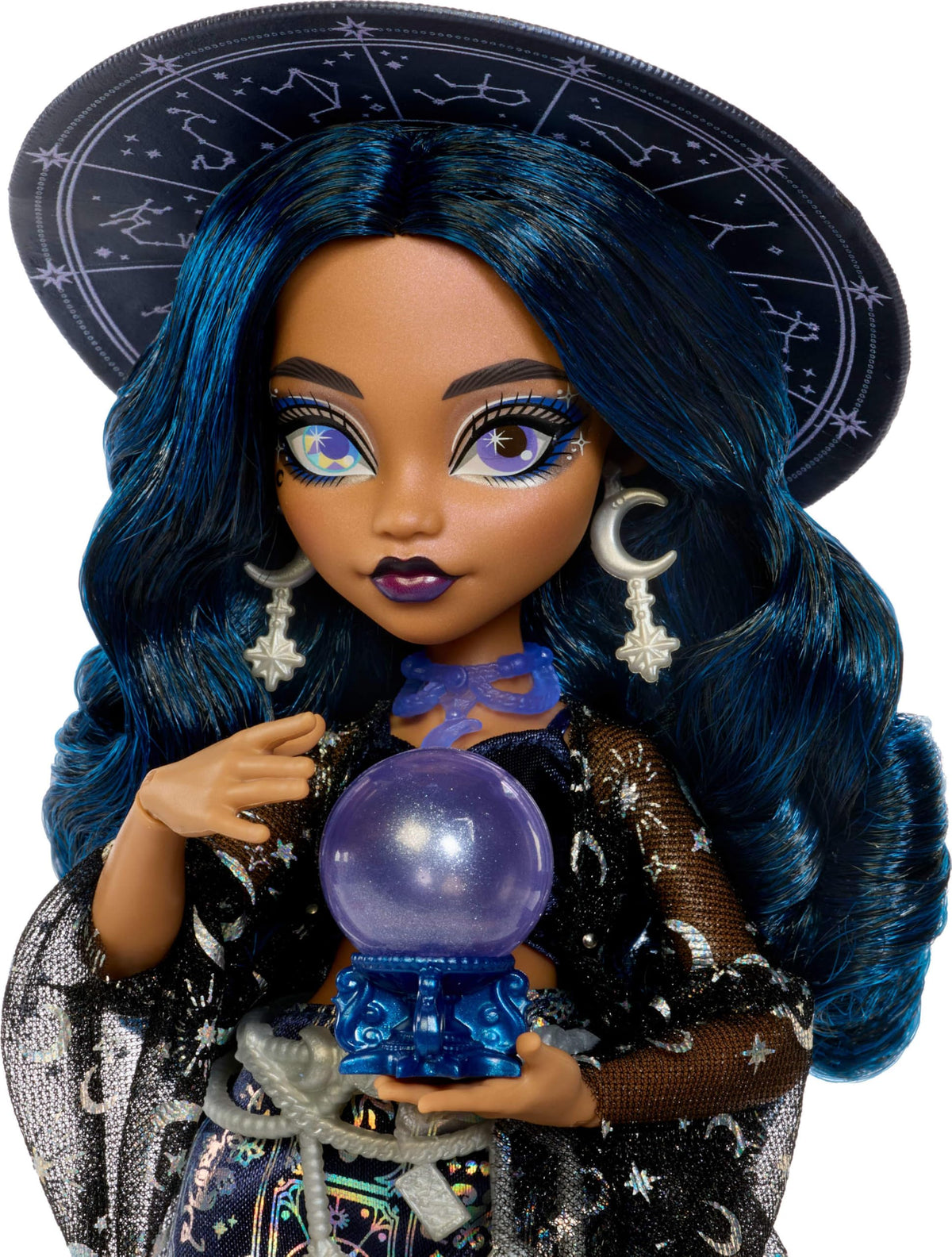 Monster High Doll, Moonspell Magic by Monster High Claire De Luna The Clairvoyant Witch with Cauldron Surprise & Accessories like Crystal Ball