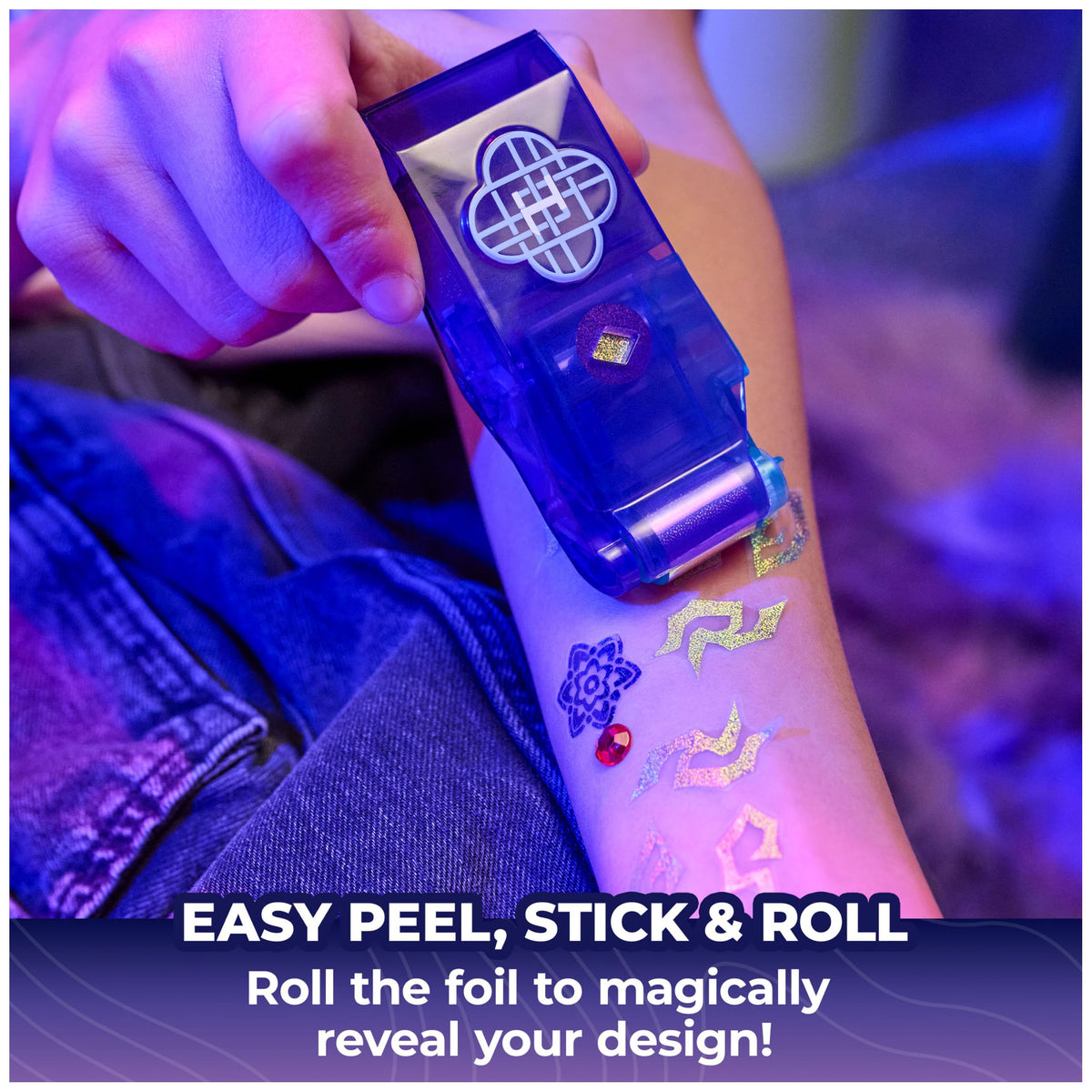 Cool Maker KPop Demon Hunters HUNTR/X Shimmer Foil Tattoos, Ages 7+