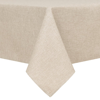 Hiasan Faux Linen Rectangle Tablecloth - Wrinkle Free, Washable Rust-Proof Rectangle Table Cloth for Kitchen Dining Room Holiday Table Cover for Party Dinner, Farmhouse, Beige, 54 X 80 Inch 🍁 All In One Marketplace Canada