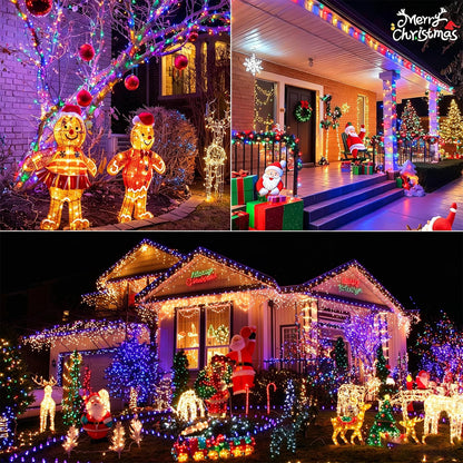 Mewuvn 2Pack 80FT 200 LED Battery Operated Christmas String Lights Outdoor/Indoor, Timer & 8 Modes with Green Wire Christmas Tree Lights, Waterproof Fairy Lights for Xmas Tree Garden(Multicolor) 🍁 All In One Marketplace Canada