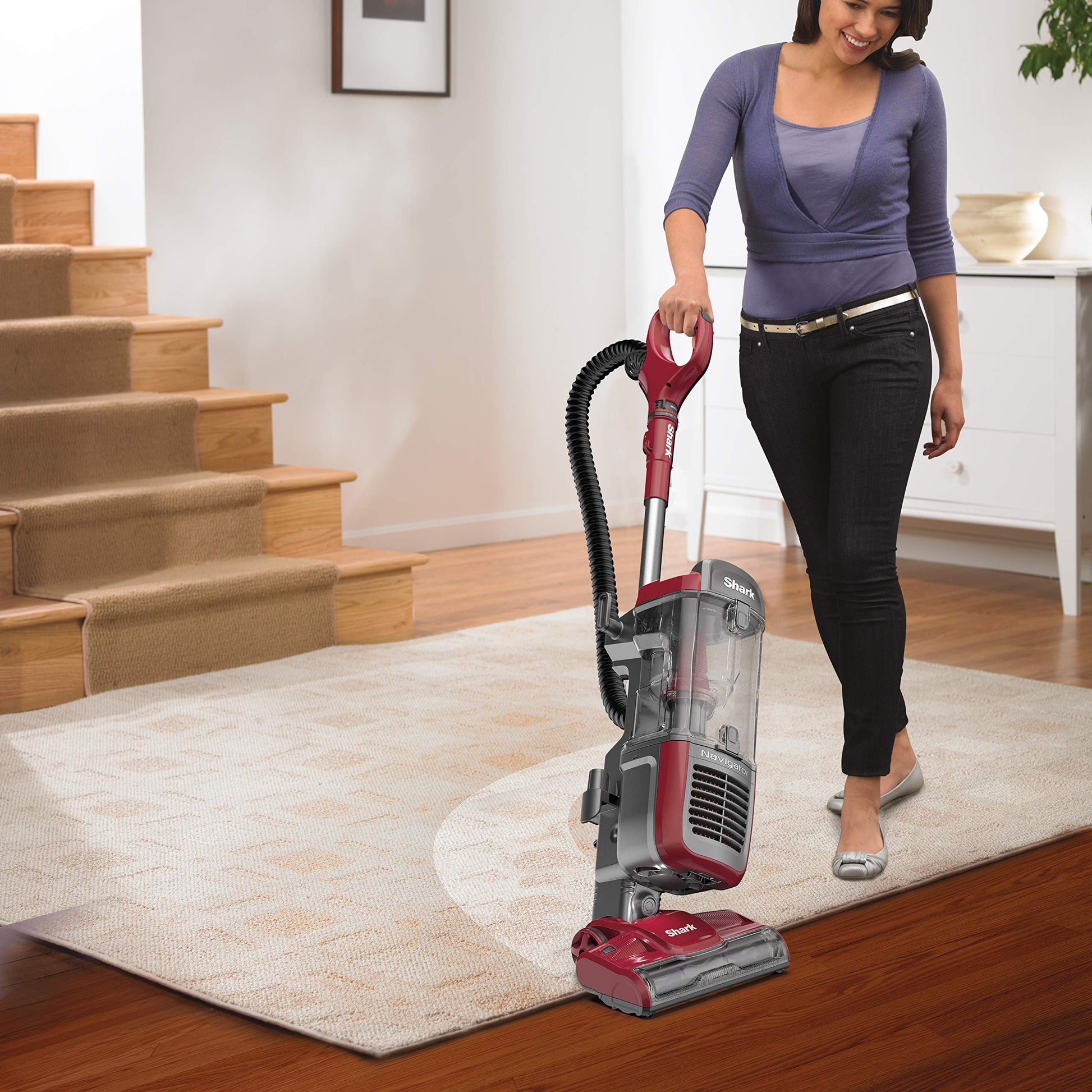 Shark Navigator Swivel Pro Complete Upright Vacuum, Red, NV150C Shark