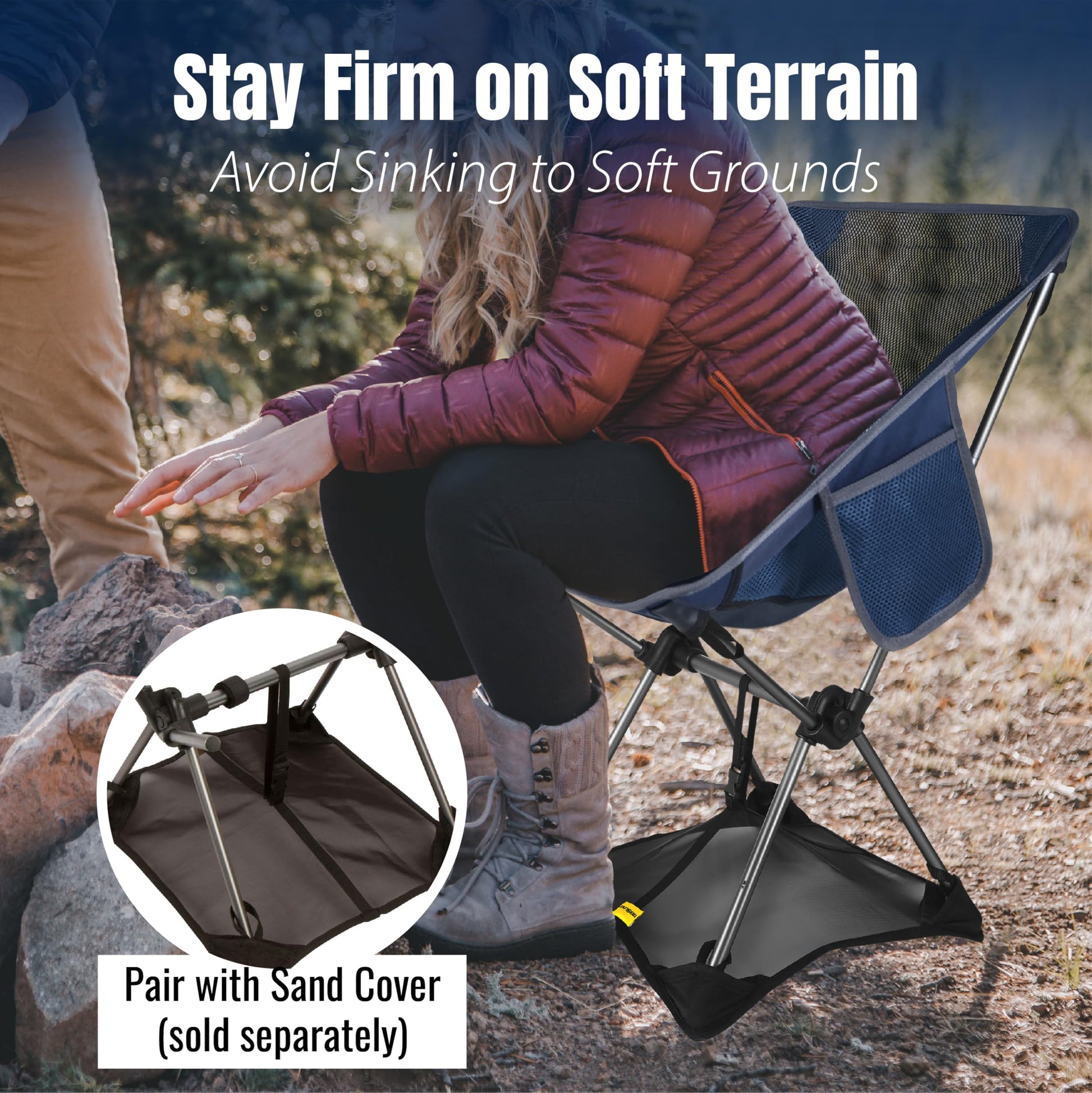 TREKOLOGY lightweight Camping Chairs for Adults - Compact & Ultralight Portablefor for Outdoor Adventures, Hiking, Backpacking – Comfortable Chaise Camping Compacte & Durable YIZI GO Chaise de Camping