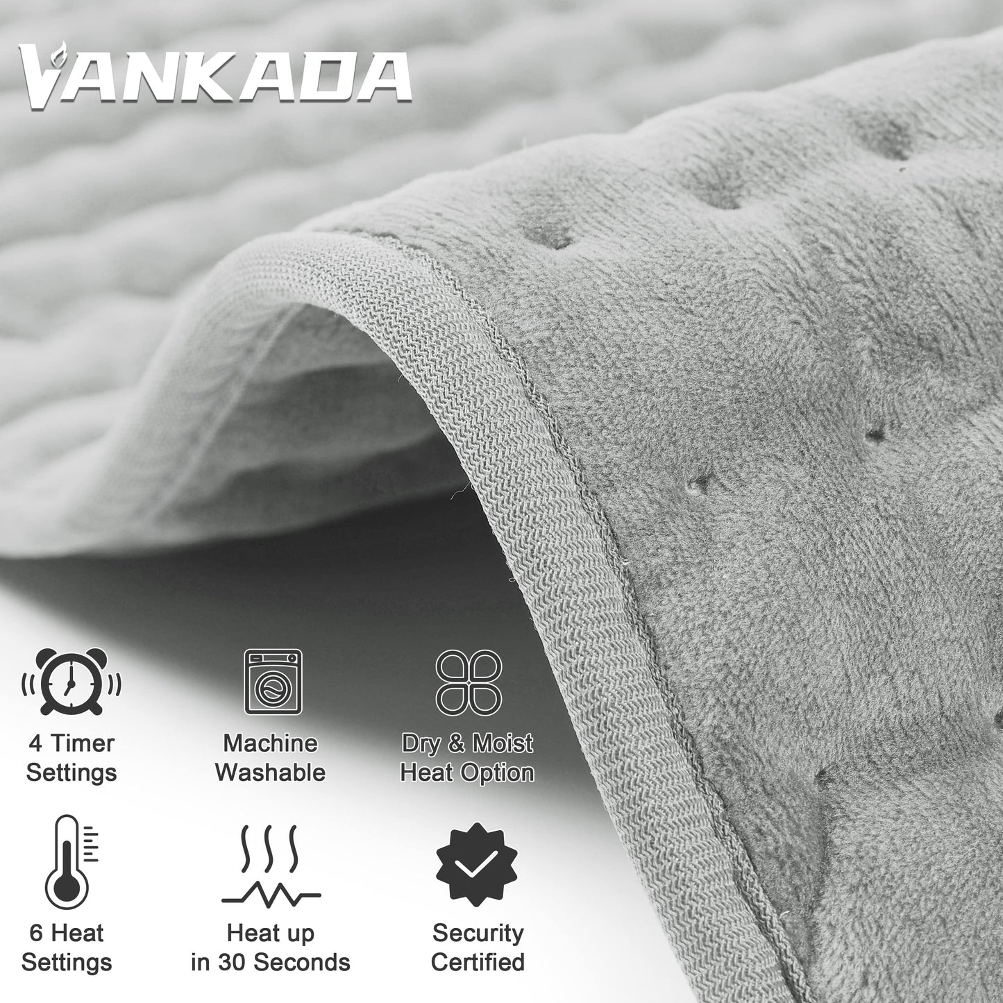 Heating Pad Electric Heat Pad, Hot Heated Pad,Moist Heat Heating Pad Moist and Dry Heat,Multiple Temp and Timer Settings