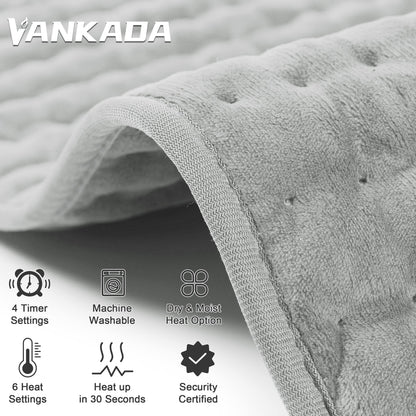 Heating Pad Electric Heat Pad, Hot Heated Pad,Moist Heat Heating Pad Moist and Dry Heat,Multiple Temp and Timer Settings