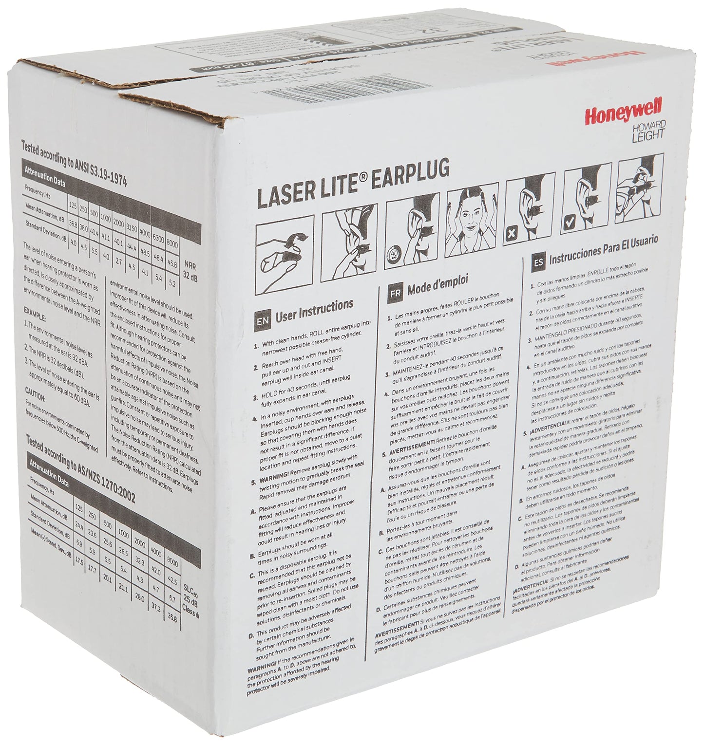 Howard Leight LL-1 Laser LiteUncorded Foam Earplugs Box, 200 Pair (Pink/Yellow) - Available at All In One Marketplace Canada