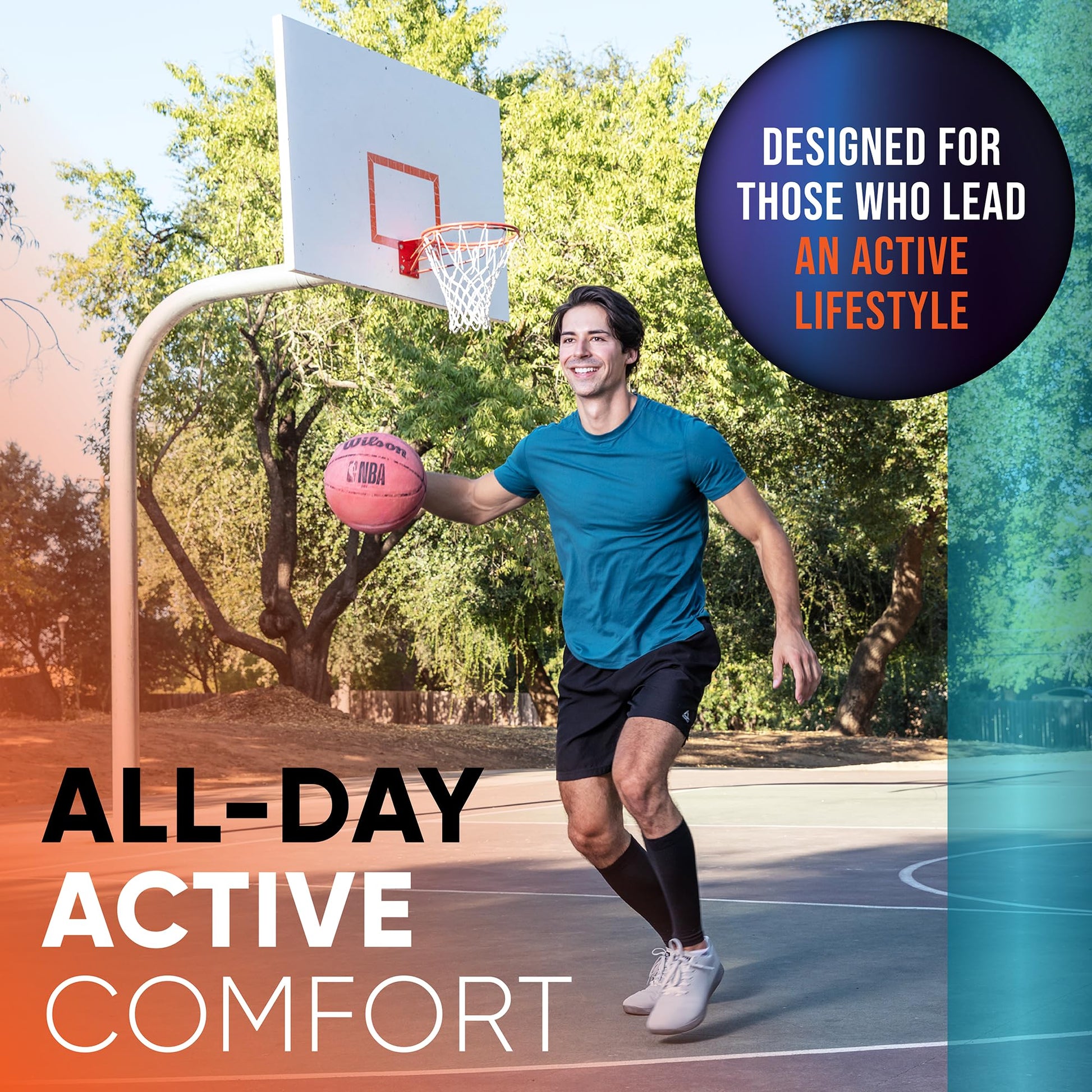 Calf Compression Sleeves for Men and Women - (1 Pair) Footless Compression Socks Support for Varicose Vein, Nursing, Pregnancy, Running - PhysFlex Leg Sleeve Brace for Shin Splints, Pain Relief and Reduces Swelling (Black, Medium) - Available at All In One Marketplace Canada