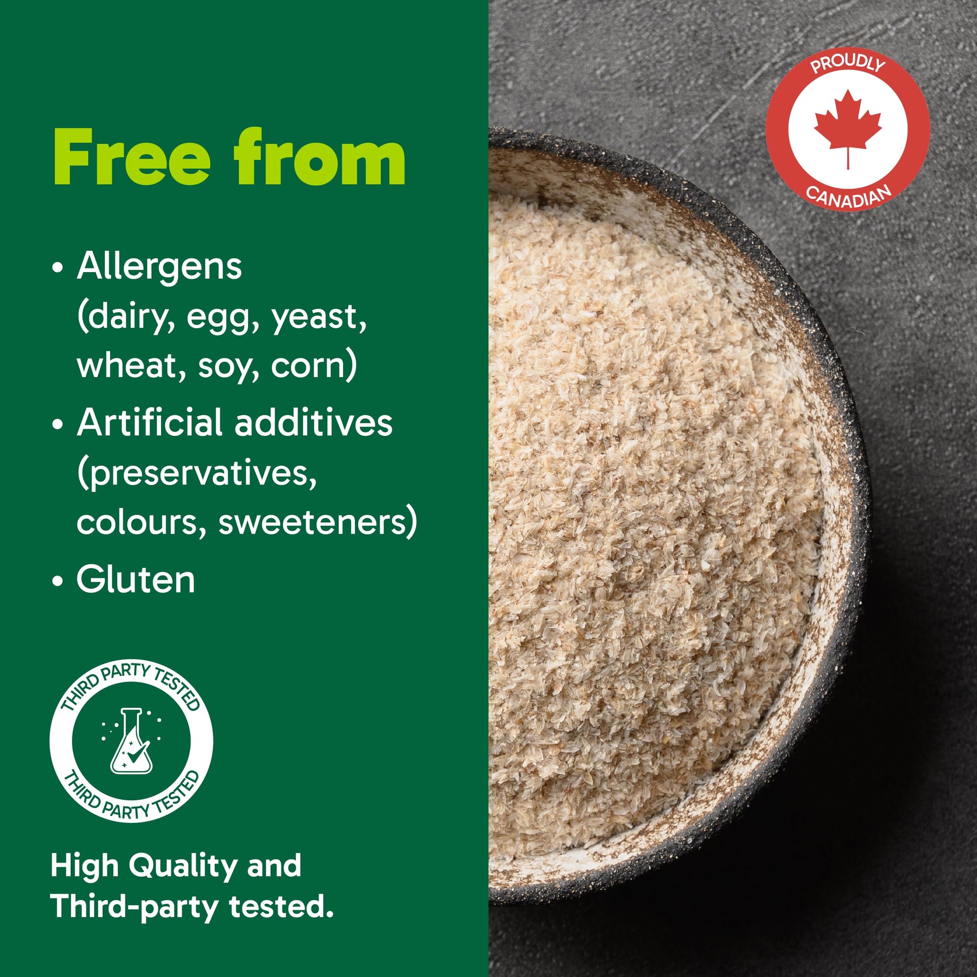 Organika Psyllium Seed Husk Whole- Excellent Source of Fibre, Aids in Digestion and Constipation- 454 G - Available at All In One Marketplace Canada