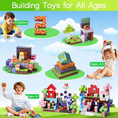 Magnetic Blocks 160pcs, Magnetic Building Cube Toys for Kids, STEM Montessori Magnet Blocks, Sensory Stacking Toy Christmas Birthday Gifts for Kids Age 3 4 5 6 7 8 9 10 🍁 All In One Marketplace Canada