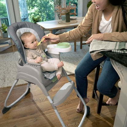 Ingenuity Full Course 6-in-1 High Chair - Baby to 5 Years Old, 6 Convertible Modes, 2 Dishwasher Safe Trays - Astro