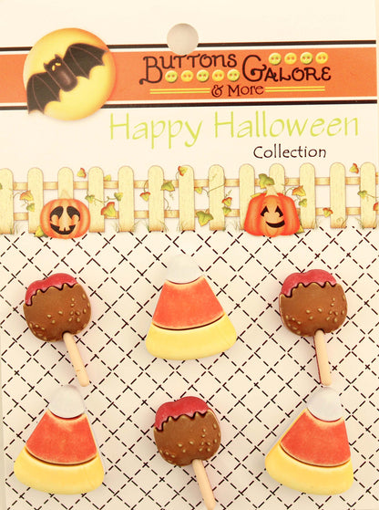 Buttons Galore HHGROUP Happy Halloween - Lot de 6 cartes de boutons