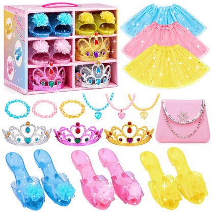Meland Princess Dress for Girls 3-6, Kids Costume Gift with Skirts & Shoes 🍁 All In One Marketplace Canada