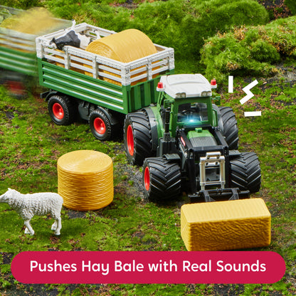 Syncfun Remote Control Tractor Toy Set – Rechangeable RC Truck Toys with Trailer, Loader, Lights & Sounds, Toddler Farm Vehicles Toys, Kids Toys for 2 3 4 5 6 Years Old Boys, Christmas Birthday Gifts 🍁 All In One Marketplace Canada