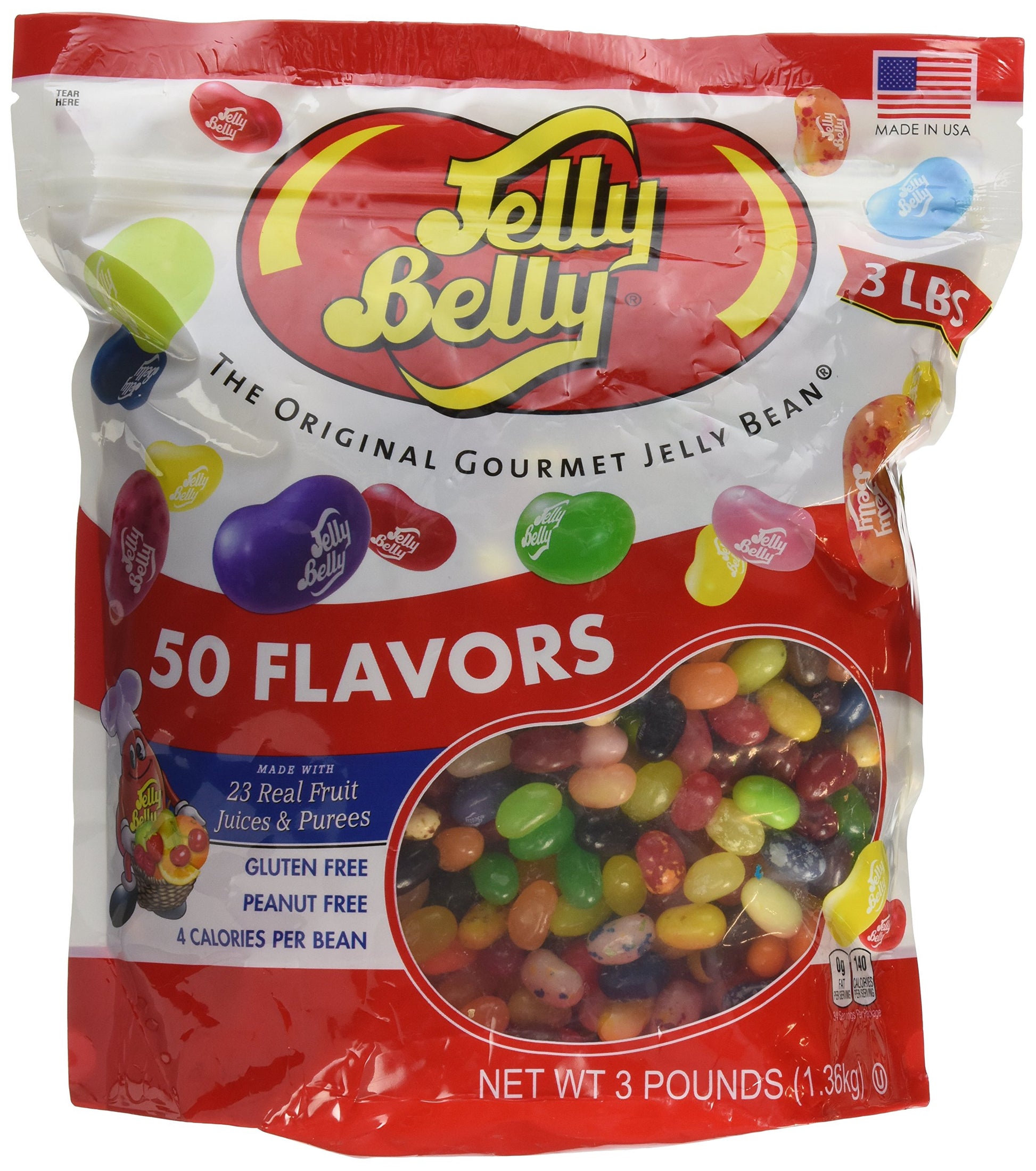 Jelly Belly 50 Flavor Assorted Gourmet Jelly Beans - 3 lb Bag