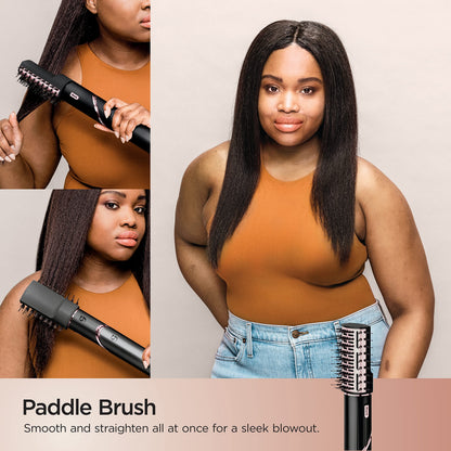 Shark Hair Dryer | FlexStyle Hair Styling System | Portable & Powerful Blow Dryer Brush | Hair Curler & Volumizer | 6 Styling Tools Included | Best for All Hair Types | Black | HD440BKC