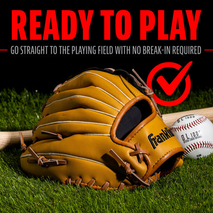 Franklin Sports Baseball and Softball Glove - Fieldmaster Adult + Youth Baseball Gloves - Mens + Womens Infield + Outfield Mitt - Right Hand Throw - 10.5" Franklin Sports