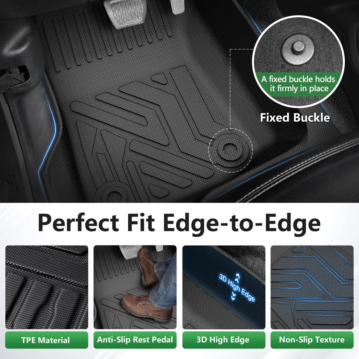 Cacartist Floor Mat Cargo Liner Custom Fit for Honda HR-V 2023-2026 2027 (Include Hybrid) HRV Accessories TPE 3D All Weather Floor Liners Trunk Mat Heavy Duty Car Mat Winter Mats 🍁 All In One Marketplace Canada