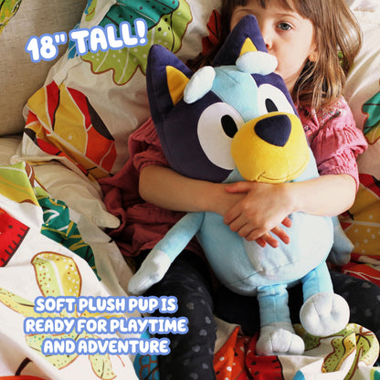 Bluey 18" Stuffed Animal - Playtime & Naptime Companion | Jumbo Size, Soft Deluxe Materials - Huggable Cuddles Best Friend 13010 Bluey