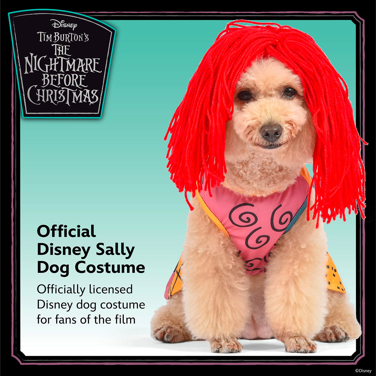 Costume pour chien Disney Halloween L'Étrange Noël de monsieur Jack, modèle Sally - Costume d'Halloween sous licence officielle pour chiens, taille grand