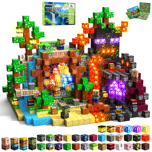150PCS Light Up Magnetic Blocks, Building Cube Set Birthday Gifts for Kids 🍁 All In One Marketplace Canada