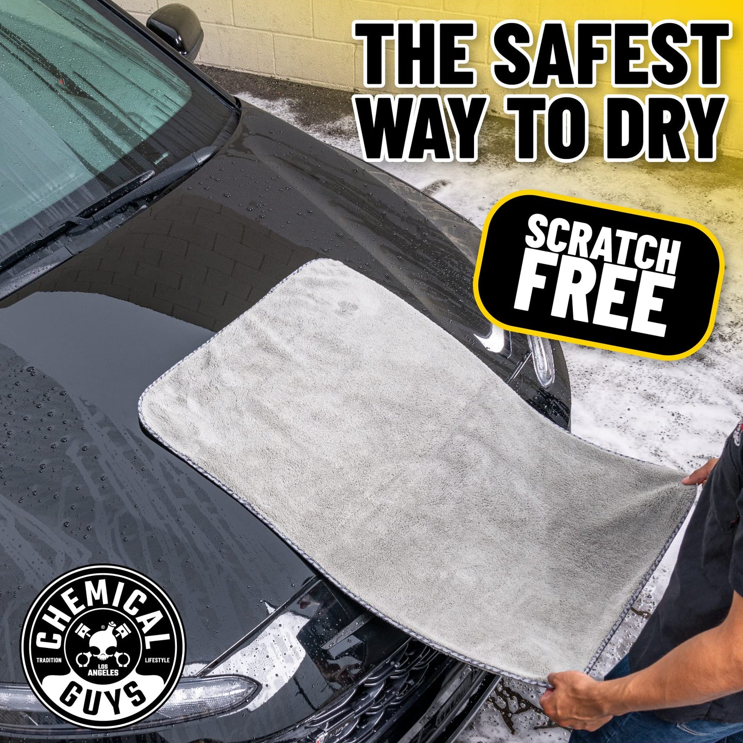 Chemical Guys Woolly Mammoth Microfiber Towel (36" x 25") Cars, Trucks, SUVs, RVs, Home, Pets, Messes, Grey Chemical Guys