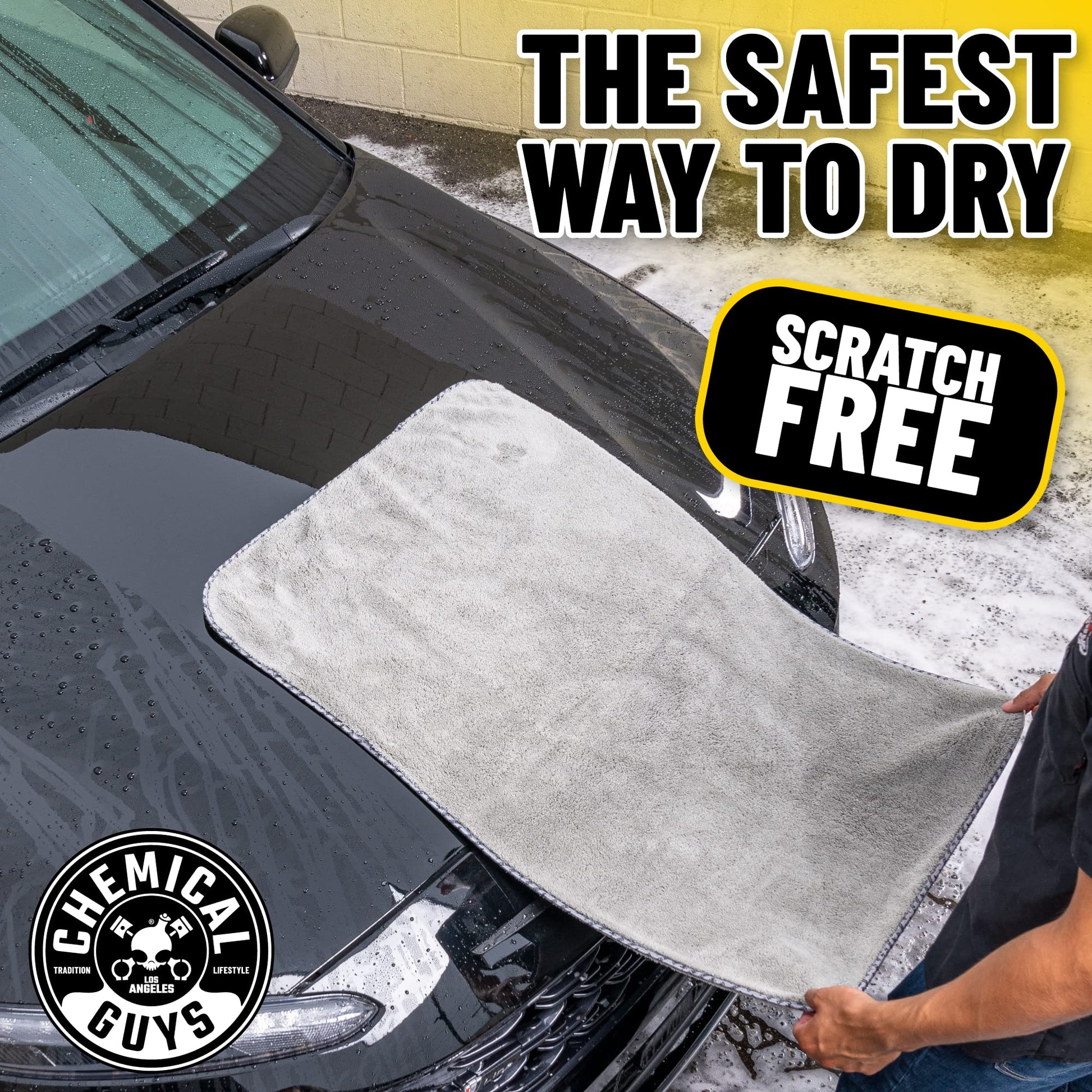 Chemical Guys Woolly Mammoth Microfiber Towel (36" x 25") Cars, Trucks, SUVs, RVs, Home, Pets, Messes, Grey Chemical Guys