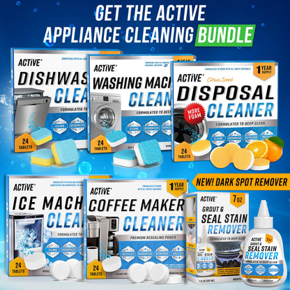 Garbage Disposal Cleaner Deodorizer Tablets - ACTIVE XL Foaming Tablet, 24 Pack Fresh Citrus Scented Tabs, New Powerful Foam Freshener for Cleaning Sink Disposal, Garburator, Disposer - 1 Year Supply - Available at All In One Marketplace Canada