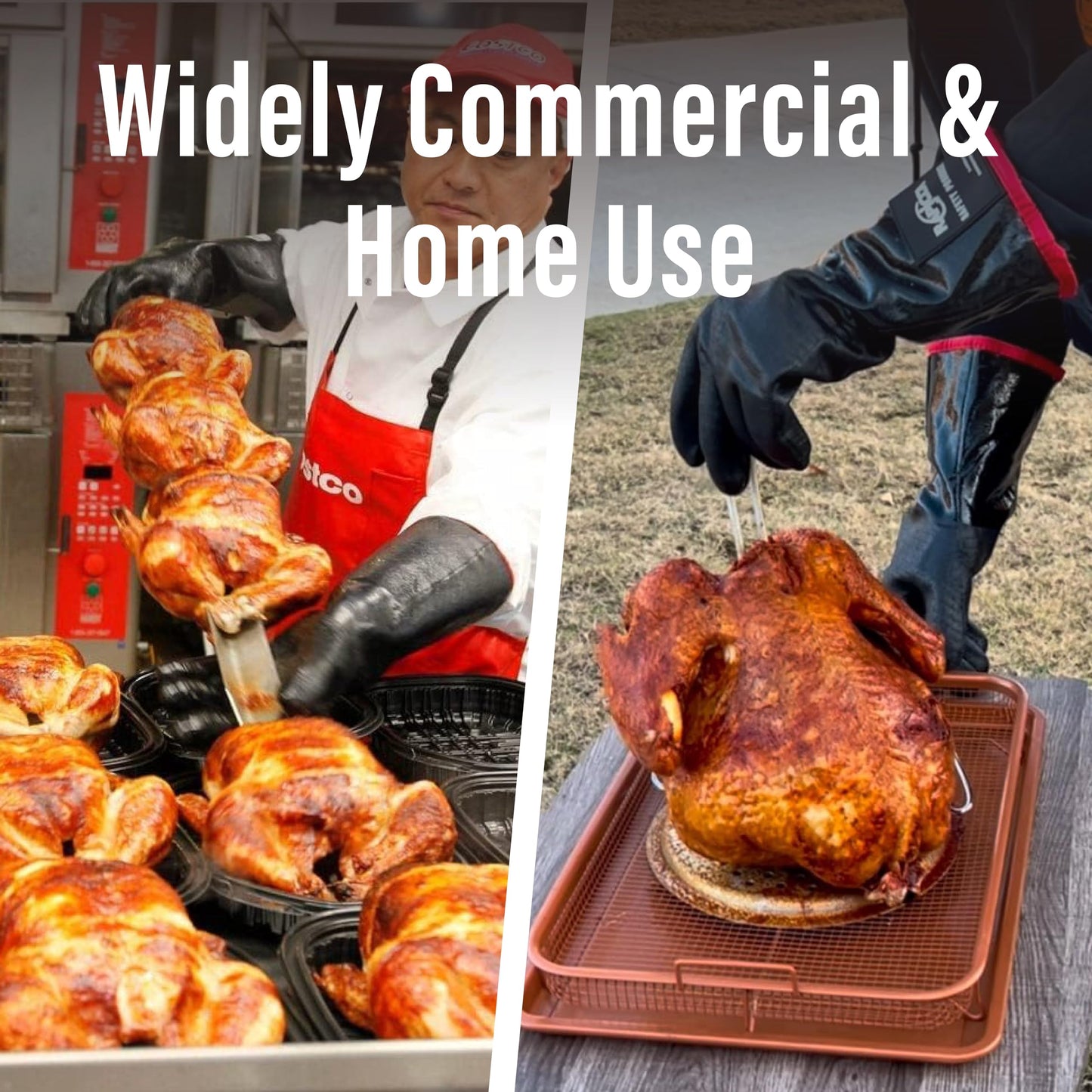 RAPICCA BBQ Grill Gloves, 932°F Heat Resistant Neoprene, 14 in XL - Available at All In One Marketplace Canada