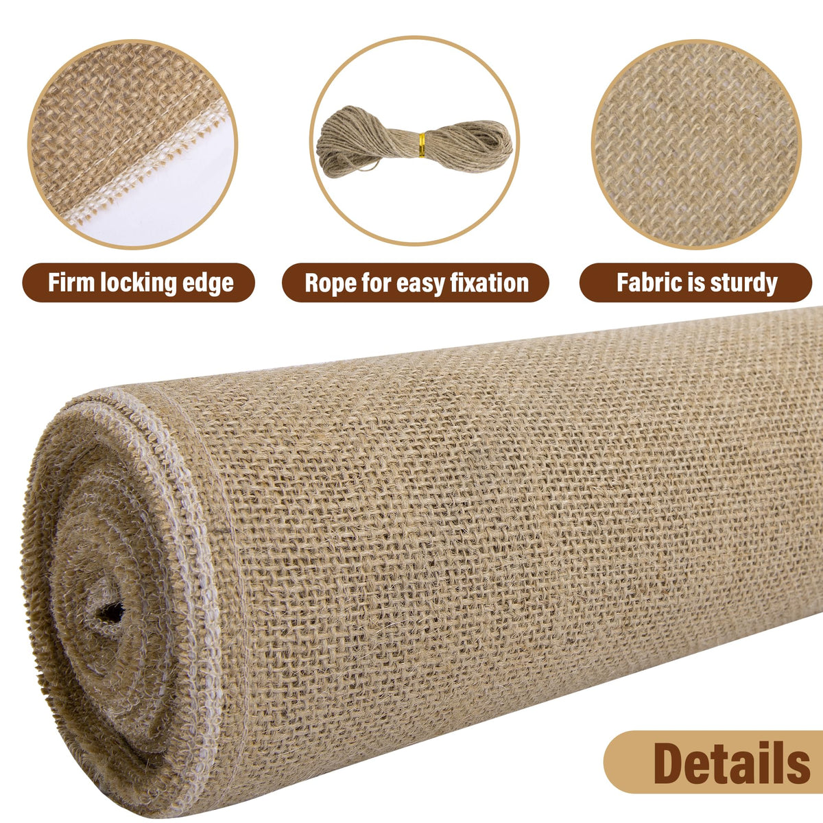 15.7''x19.7ft Natural Burlap Tree Wrap Rolls, Fabric Tree Trunk Protector 🍁 All In One Marketplace Canada