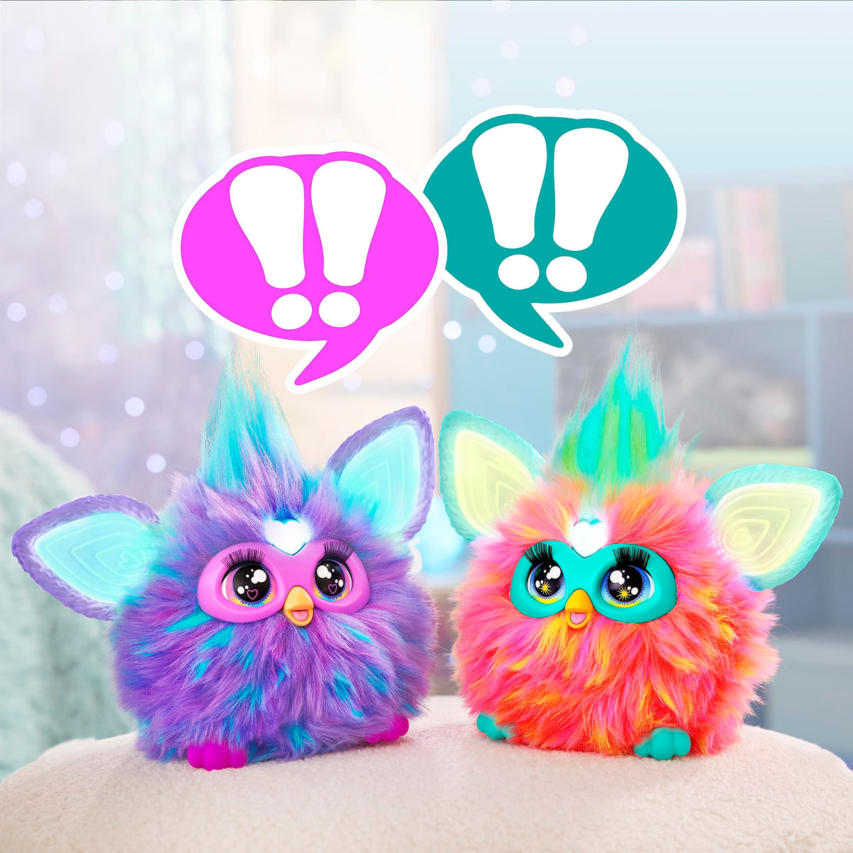 Furby Purple, 15 Fashion Accessories, Interactive Plush Toys for 6 Year Old Girls & Boys & Up, Voice Activated Animatronic (English Version)