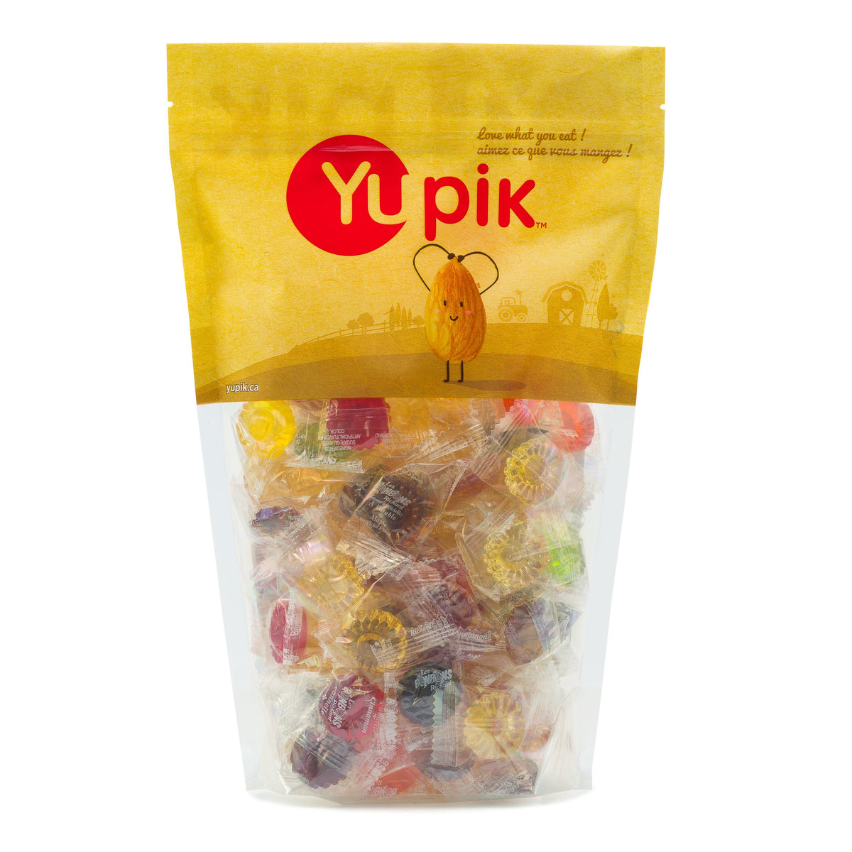 Yupik Assorted Barley Sugar Candies, 1 kg, 6 Count, Gluten-Free, Fat-Free , Individually Wrapped Hard Candies, Perfect for Snacking, Gifting & Halloween Treats