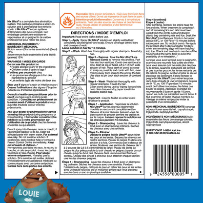 Nix Ultra, Kills Lice, Pesticide Free (With Lice Comb) - 1pk (59mL) - Effective Head Lice Treatment - Available at All In One Marketplace Canada