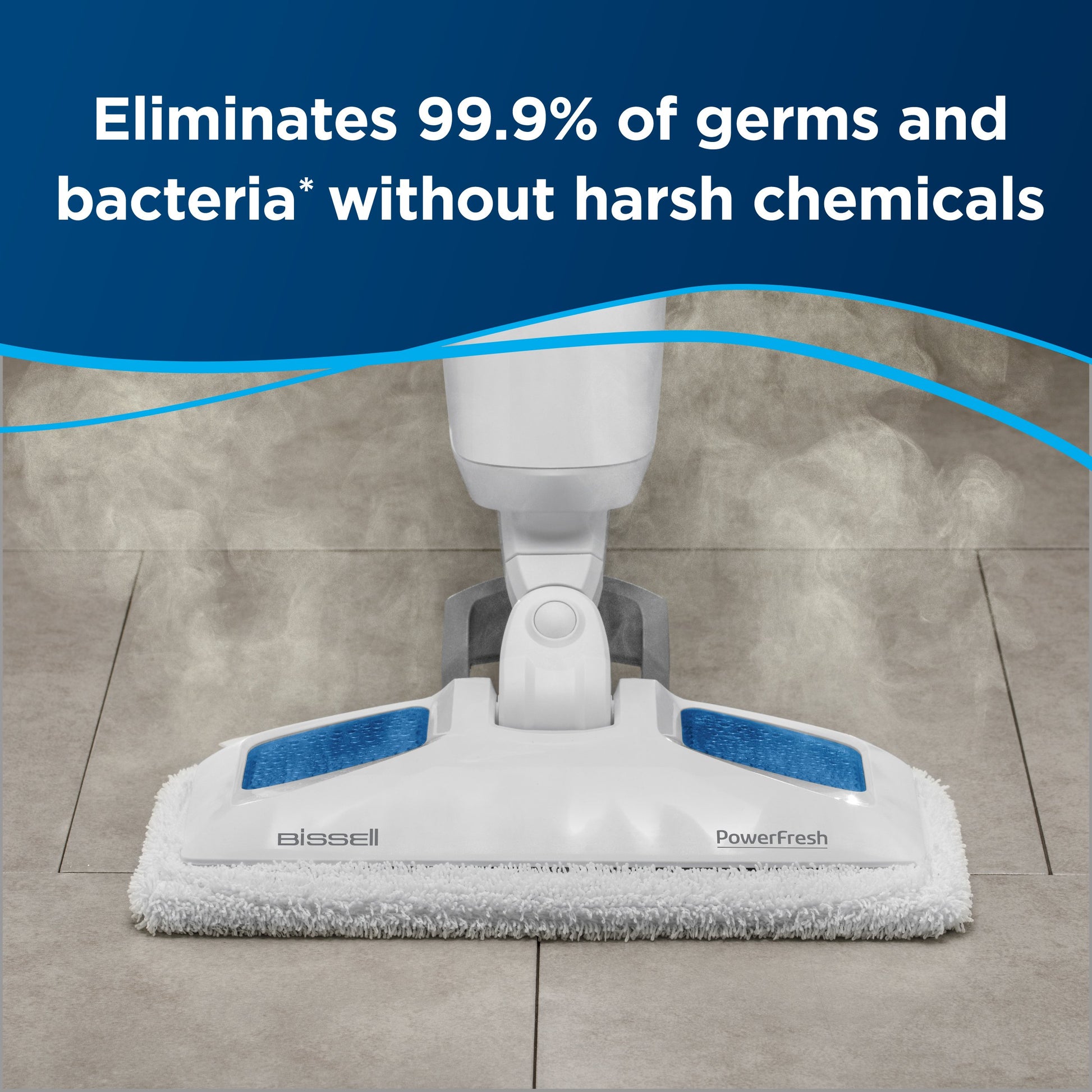 BISSELL PowerFresh Steam Mop with Natural Floor Sanitization, Kills 99.9% of Germs Without Chemicals, Flip-Down Scrubber, SmartSet Steam Control, Hardwood Tile and Sealed Floor Cleaner, 19401 - Available at All In One Marketplace Canada