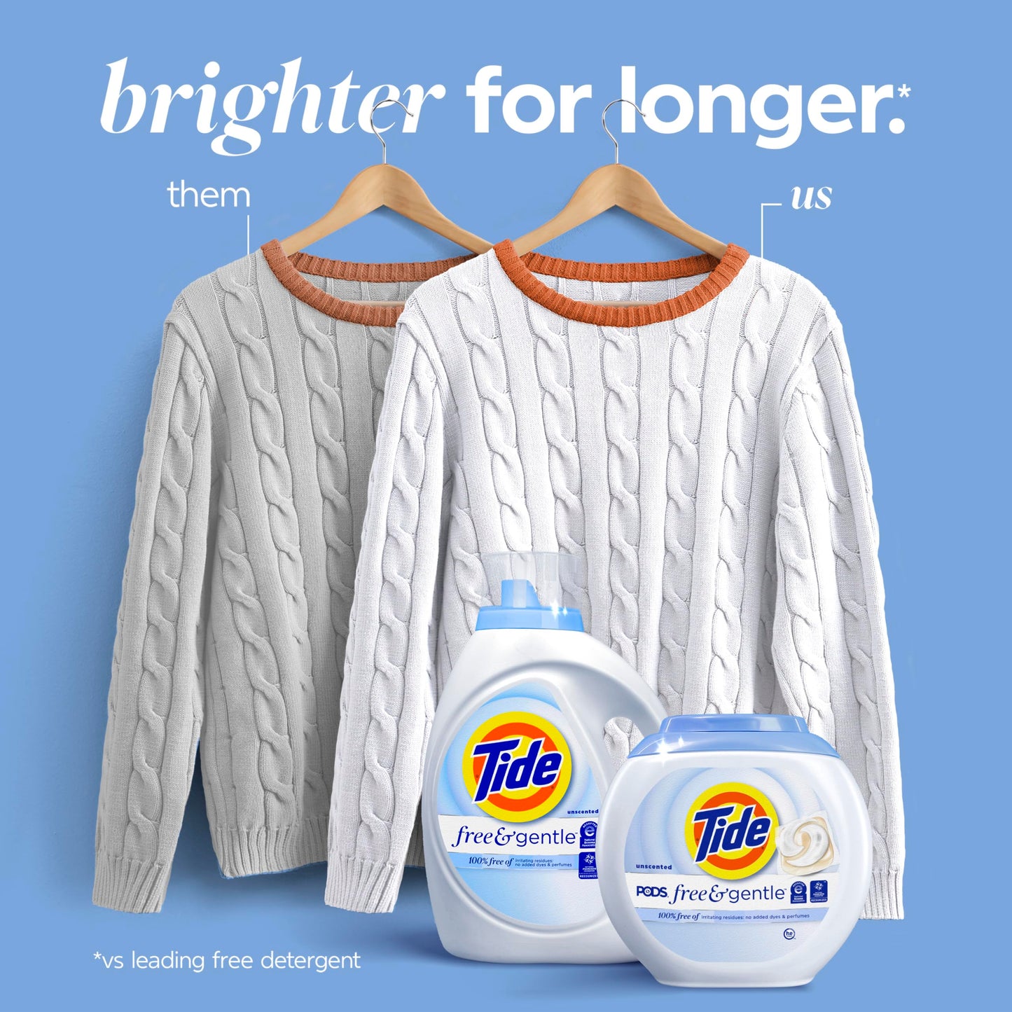 Tide Free & Gentle Liquid Laundry Detergent, Tide Laundry Detergent, Clean Laundry Detergent, 100 Loads, 3.9L