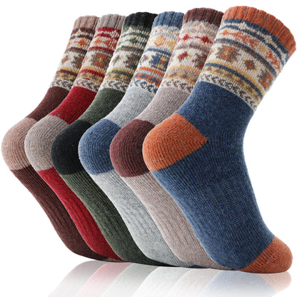 Kids Merino Wool Hiking Socks Boys Toddlers Thermal Winter Thick Warm Crew Cushion Socks Gift Stocking Stuffers for Kids 6 Pairs 4 5 6 7 8 9 10 11 12 Years(Vintage,1-3 Y) 🍁 All In One Marketplace Canada