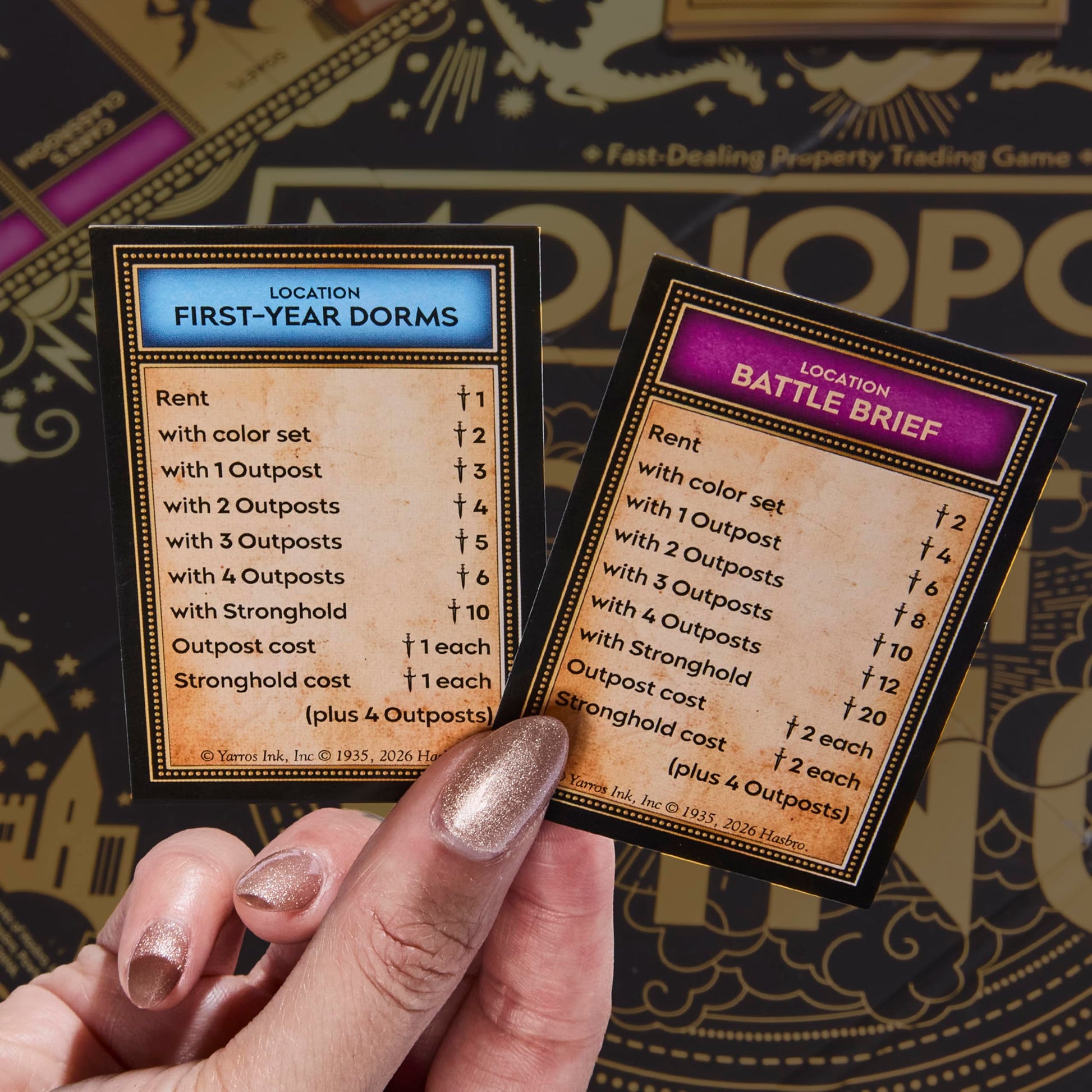 Monopoly Fourth Wing Edition Board Game for Adults | Officially Licensed Game Inspired by the Empyrean Series, Book 1 | 2-6 Players | Ages 17+ Hasbro Gaming