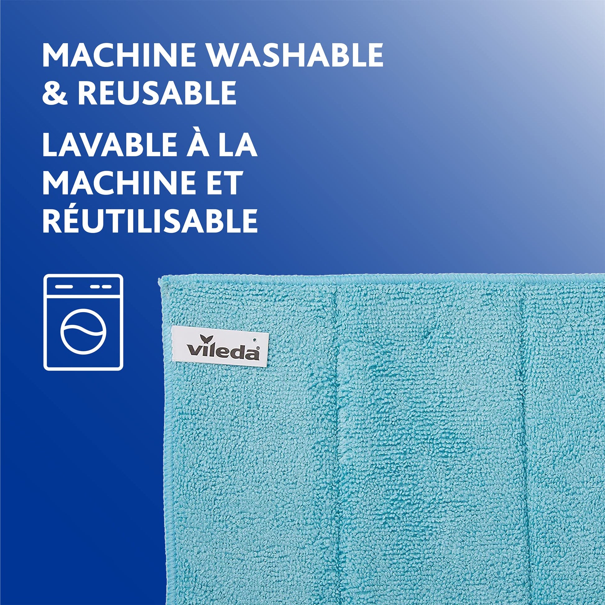 Vileda Bathroom Cleansing Supplies Set | Includes 1 Magic Mop with 1 Extra Refill and 1 Microfibre Bathroom Cleaning Cloth Vileda
